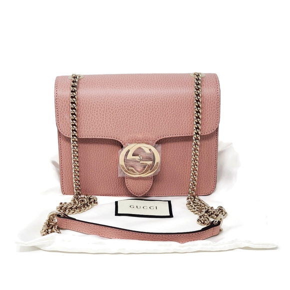 Gucci Handbags - Gucci GG Interlocking Pink Crossbody Bag Brand New